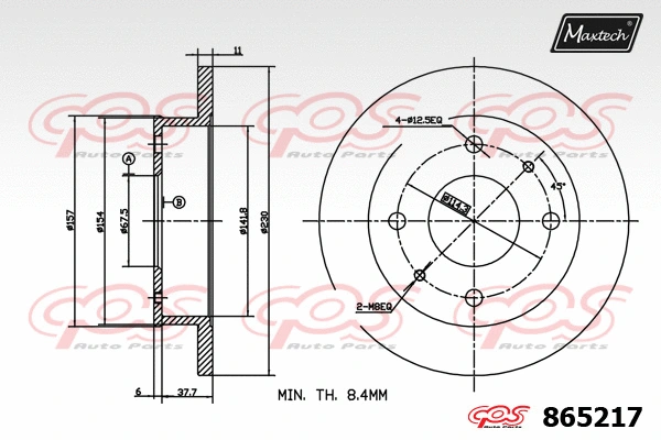 Disque de frein MAXTECH 865217