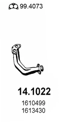 Tuyau d'échappement ASSO 14.1022