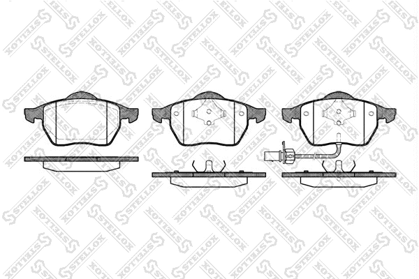 Kit de plaquettes de frein, frein à disque STELLOX 401 011B-SX