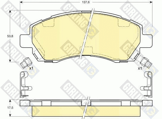 Kit de plaquettes de frein, frein à disque GIRLING 6132059