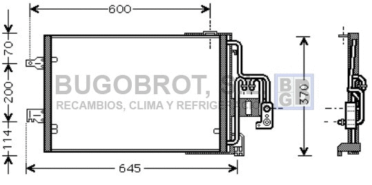 Condenseur, climatisation BUGOBROT 62-OL5385