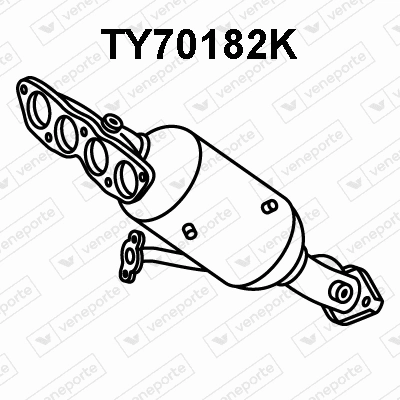 Catalyseur en coude VENEPORTE TY70182K