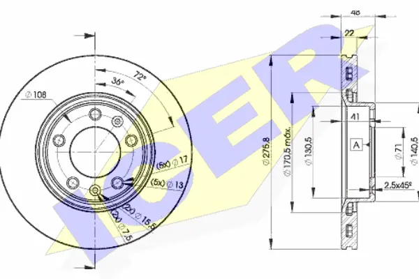 Disque de frein ICER 78BD7322-2