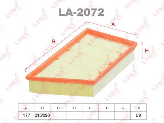 Filtre à air LYNXAUTO LA-2072