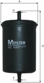 Filtre à carburant MFILTER BF 674