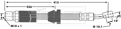 Flexible de frein BORG & BECK BBH6943