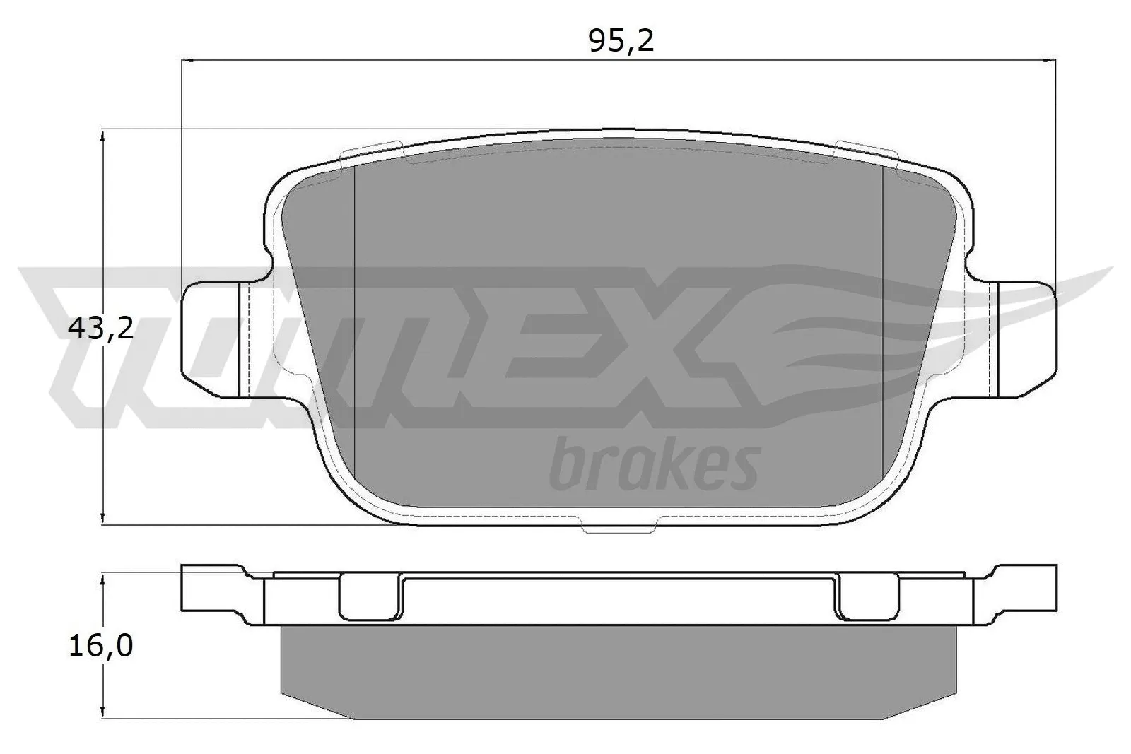 Kit de plaquettes de frein, frein à disque TOMEX Brakes TX 14-48