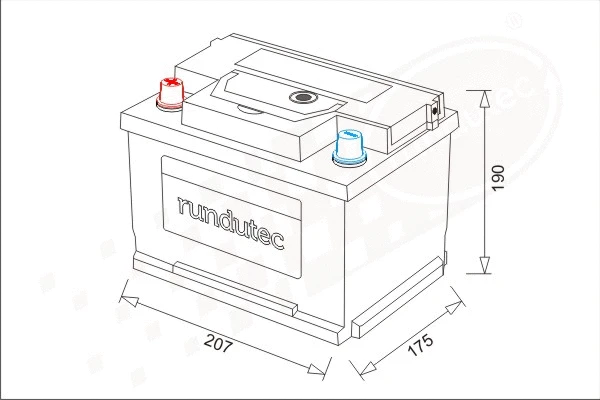 Batterie de démarrage rundutec GmbH RNU045LHN