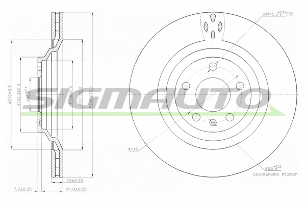 Disque de frein SIGMAUTO DBB240V