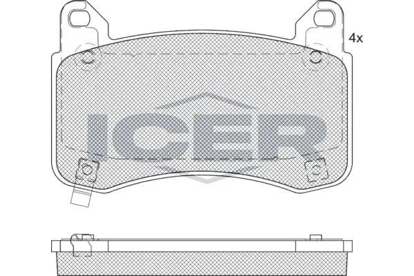 Kit de plaquettes de frein, frein à disque ICER 182404