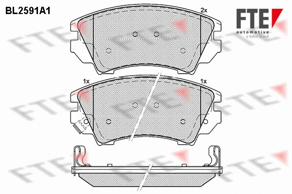 Kit de plaquettes de frein, frein à disque FTE 9010842