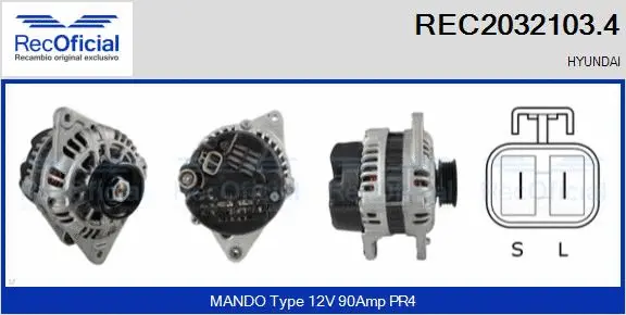 Alternateur RECOFICIAL REC2032103.4