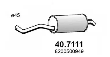 Silencieux arrière ASSO 40.7111