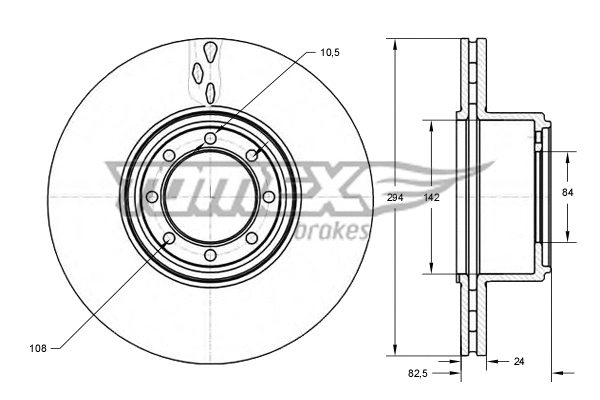 Disque de frein TOMEX Brakes TX 73-42