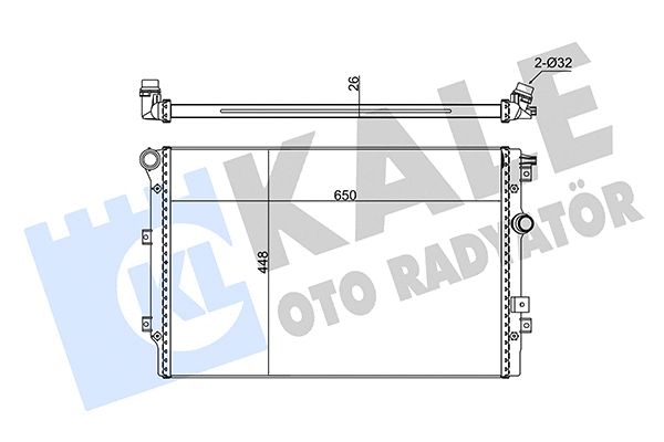 Radiateur, refroidissement du moteur KALE OTO RADYATÖR 346060