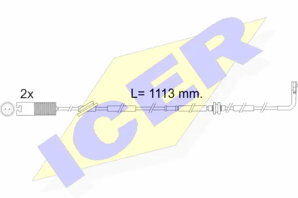 Contact d'avertissement, usure des plaquettes de frein ICER 610299 E C