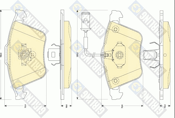 Kit de plaquettes de frein, frein à disque GIRLING 6118322