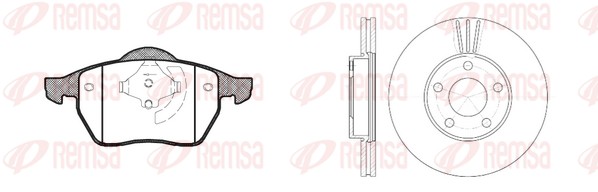 Kit de freins, frein à disques REMSA 8390.03