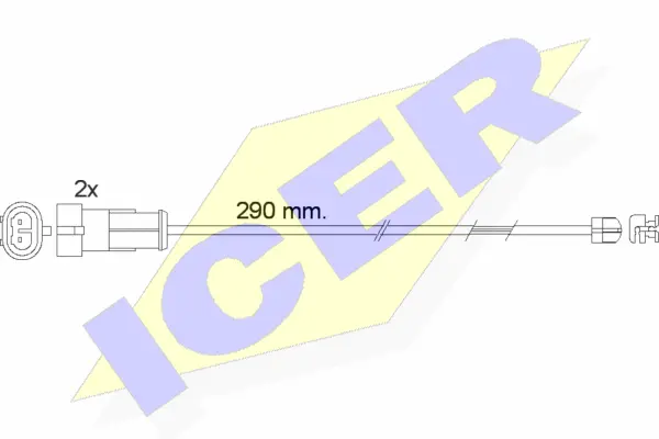 Contact d'avertissement, usure des plaquettes de frein ICER 610468 E C