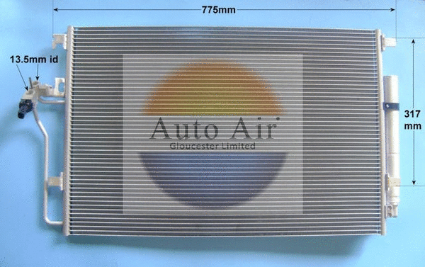 Condenseur, climatisation AUTO AIR GLOUCESTER 16-1381A