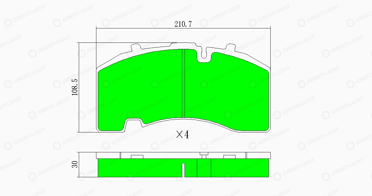 Kit de plaquettes de frein, frein à disque Automotive Adriado GLBP006HD