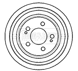 Tambour de frein BORG & BECK BBR7166