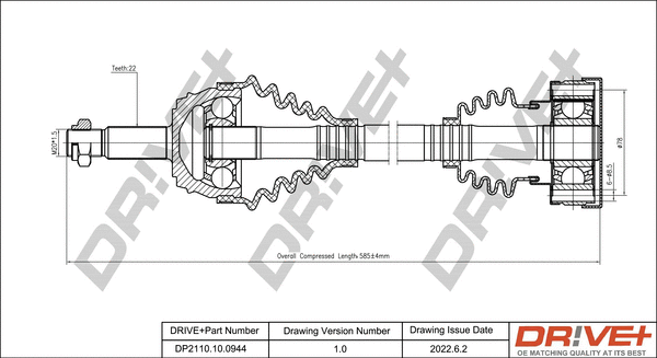 Arbre de transmission Dr!ve+ DP2110.10.0944