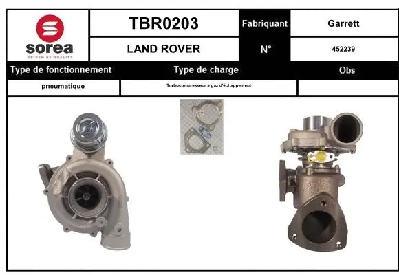 Turbocompresseur, suralimentation EAI TBR0203