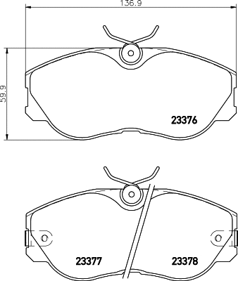 Kit de plaquettes de frein, frein à disque MINTEX MDB1453