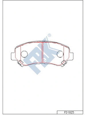 Kit de plaquettes de frein, frein à disque FBK FD1825