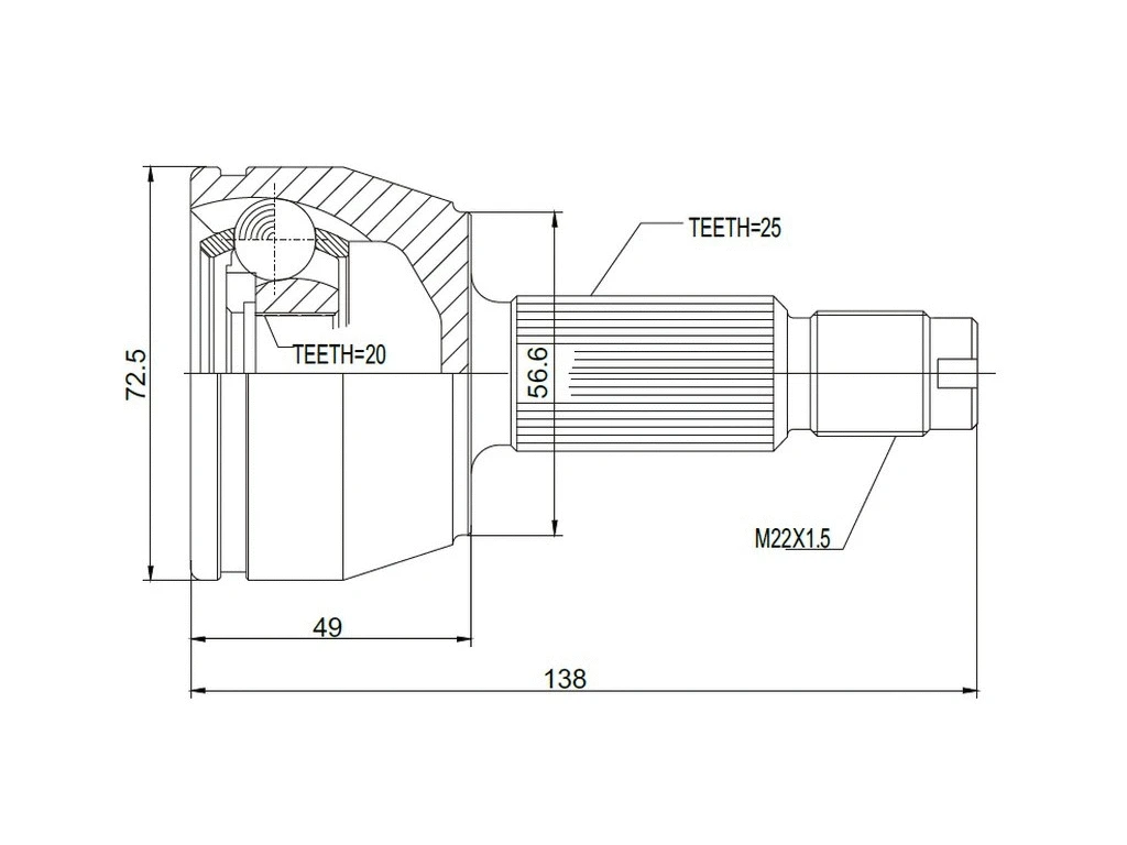 Jeu de joints, arbre de transmission A.Z. Meisterteile AZMT-43-030-1095