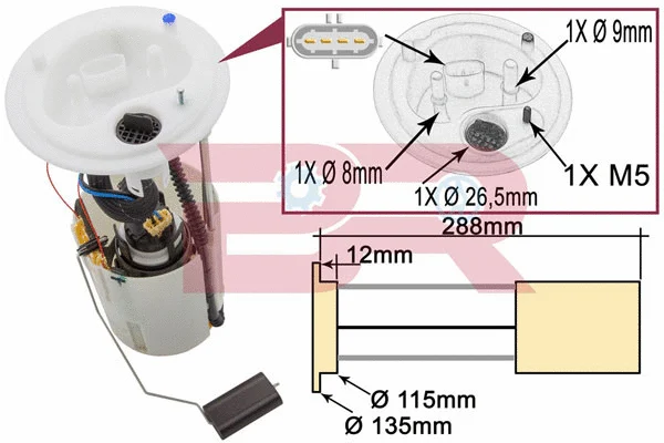 unité d'alimentation de carburant BOTTO RICAMBI BRM3526