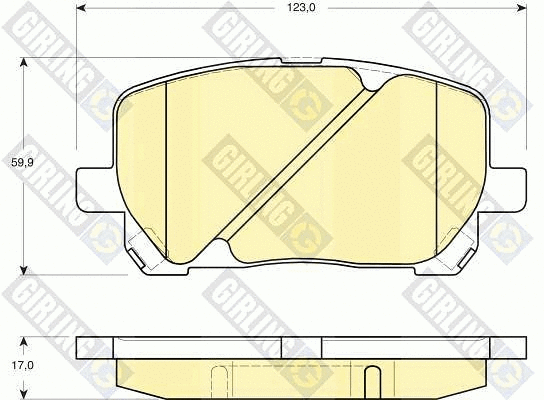 Kit de plaquettes de frein, frein à disque GIRLING 6133159