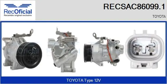 Compresseur, climatisation RECOFICIAL RECSAC86099.1
