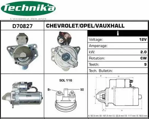 Démarreur Technika D70827