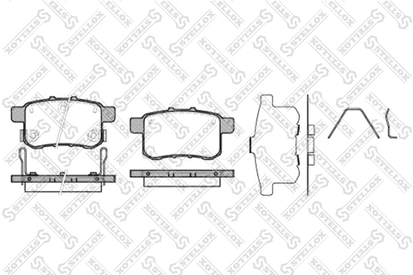 Kit de plaquettes de frein, frein à disque STELLOX 1002 000-SX