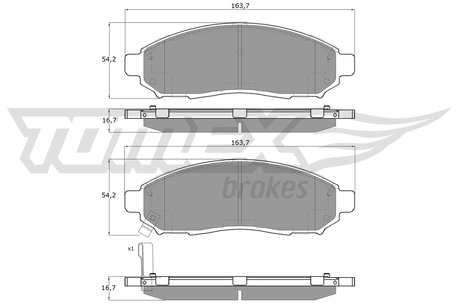 Kit de plaquettes de frein, frein à disque TOMEX Brakes TX 15-28