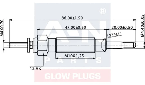 Bougie de préchauffage A-N PARTS A-N086569