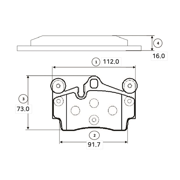 Kit de plaquettes de frein, frein à disque CTR GK1300