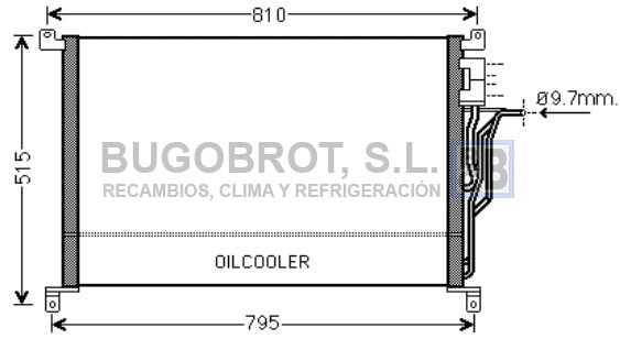 Condenseur, climatisation BUGOBROT 62-AI5301