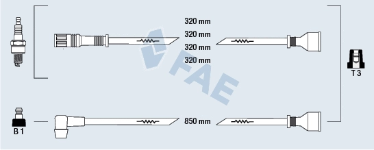 Kit de câbles d'allumage FAE 83220