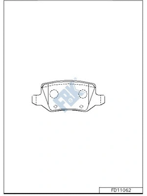 Kit de plaquettes de frein, frein à disque FBK FD11062
