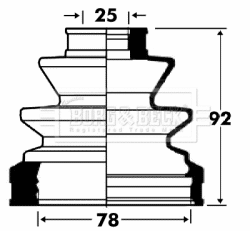Jeu de joints-soufflets, arbre de commande BORG & BECK BCB2868