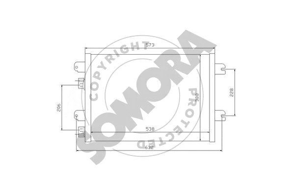 Condenseur, climatisation SOMORA 243060B
