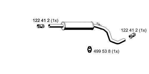 Silencieux central ERNST 112260