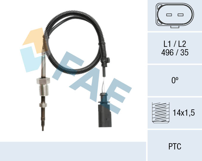 Capteur, température des gaz FAE 68118