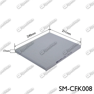 Filtre, air de l'habitacle SpeedMate SM-CFK008