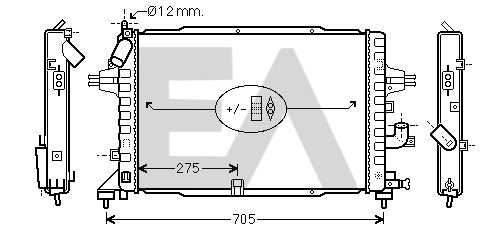 Radiateur, refroidissement du moteur EACLIMA 31R54201