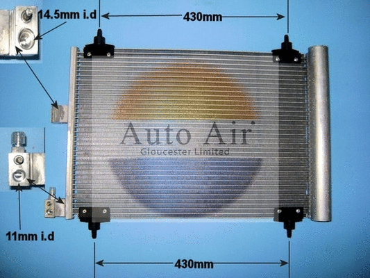 Condenseur, climatisation AUTO AIR GLOUCESTER 16-1248