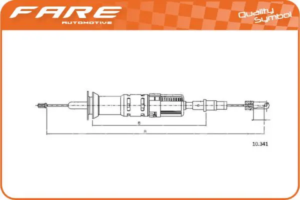 Tirette à câble, commande d'embrayage FARE-CO 24908